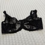 Soma Black Embroidery Semi Sheer Sensuous Lace Unlined Bra 36G Underwire Photo 2