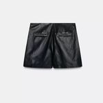 ZARA ruched faux leather mini skirt / skort /shirts Photo 7