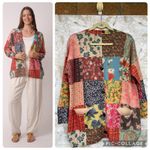 Hippie Dippie Patchwork Cardigan Sweater size medium Red Photo 1