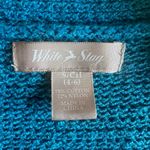 White Stag  Teal Knit Short Sleeve Button Front Cardigan Sz S Twee Whimsigoth Alt Photo 2
