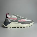 Reebok  Women's Classic Leather Legacy Sneakers in Stark Grey/White/Urban Maroon Photo 5