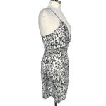 superdown Revolve Kina Leopard Print Ruched Mini Dress Gray White Size Medium Photo 5