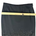 Ann Taylor  Black Beaded Fringe Stretch Ponte Pencil Skirt size 8 NEW Tags Photo 4