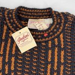 Vintage Gina Fiori By Debbie Barnett Womens Wool Blend Sweater Black & Rust Medi Size M Photo 2