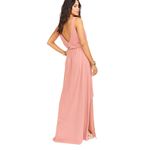 Show Me Your Mumu NWT  Kendall Soft V-Back Maxi Gown Dress Small Rustic Mauve Photo 3