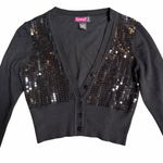 Say What? Say What Y2K Sequin Cropped Cardigan Size Large Photo 1