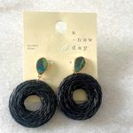A New Day  Ratton Earrings black circle fashion jewelry New Photo 1