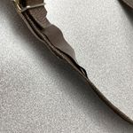 Mimi Di N Goldtone Leaf Buckle Snake Leather Belt Brown Womens Fits 30” Clasp Photo 7