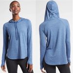 Athleta Uptempo Hoodie Sweatshirt Chrome Blue/ Light Chrome Blue Medium $98 Photo 2