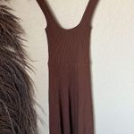 Vince Brown Ribbed Fit And Flare Dress Photo 8
