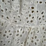 For Love & Lemons Becca White Eyelet Puff Sleeve Mini Dress XL NWT Photo 3