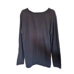 Threads 4 Thought 100% Organic Cotton Black Long Sleeve Top Size Large Eco Friendly Minimalist Photo 1