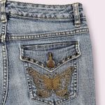 So Wear It Declare It Vintage Y2K Embroidered Butterfly Capri Cuffed Hem Jeans Photo 7