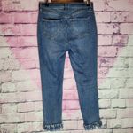 Free People GREAT HEIGHTS SKINNY JEANS DISTRESSED FRINGE RAW ANKLE JEANS W31 Photo 1