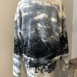 Furry winters sled dog husky scene detailed vintage jacket Size L Photo 1