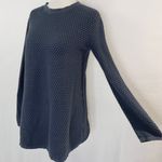 COS Waffle Stitch Cotton Jumper Dot Textured Knit Sweater Blue Size Small Photo 9