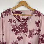 Chico's Womens Floral Side Slit Tunic Top Pink Sz 3 (XL) Feminine Flowy Longline Photo 5