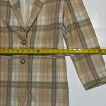 PHD Vintage Tan and Cream Blazer Classic Plaid Design Photo 2