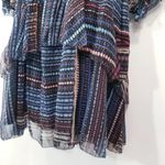 Parker Silk Palermo Dress Printed Off Shoulder Cocktail Mini Dress Photo 8