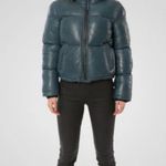 Bod & Christensen leather puffer jacket Blue Photo 0