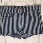 American Eagle Striped Denim Shorts Photo 0