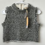 Paola Bernardi Two Piece SET Black And White Tweed Skirt Top Set Size: XS Photo 2