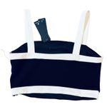 Lulus NWT  Size Small Black White Crop Top Side Zip Causal Chic Modern Simplicity Photo 2