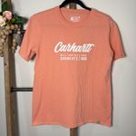 Carhartt  Womens Loose Fit Peach Coral Short Sleeve Graphic Tee Size Medium Photo 1