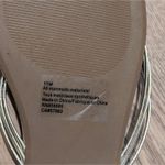 None Metallic‎ Gold Sandals Womens 11 Metallic Flip Flops Faux Leather NEW Photo 2