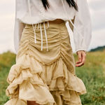 Free People  Calliope Ruffle Midi Skirt Photo 0