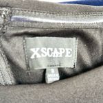 XScape 🆕  Over-The-Shoulder Scuba Crepe Jumpsuit Black Sz 8 NWT Photo 2