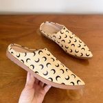 Babos • Vision Quest slip on slides mules babouches crescent moon calf hair Tan Size 10 Photo 1