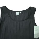 Jones New York  Black Sleeveless Scoop Neck Knit Metallic Tank Top Size Small Photo 4