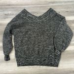 Zenana Size Small, greenish-Grey V-neck sweater with 3/4 balloon sleeves Photo 1