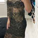 Sans Souci Black & Gold Lace Skirt Set Photo 2