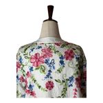 Kindred  Shirt Women Medium White Embroidered Floral Button Down Boho Cottagecore Photo 5