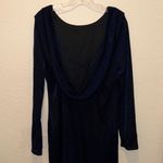 Elegant Navy Blue Shimmery Glittery Velvet Dress Size XL Photo 4