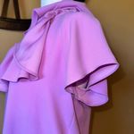 Trina Turk  Jena Ruffle Top Purple Short Sleeve Blouse Women’s Small Photo 3