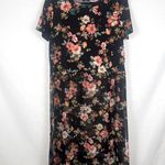 Sweet Rain Floral Black Top Photo 0
