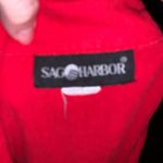 Sag Harbor  linen red embroidered lead button Down shirt Photo 6