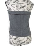 Strapless Crop Top Women Sz XL Gray Side Zip Gabardine Style Bustier Cocktail Photo 3