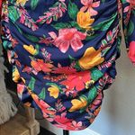 Finders Keepers Anthropologie Navy Floral Mini Ruched Dress Size 6 Photo 5