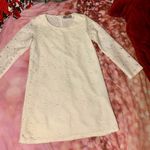 Addie Lace White Long Sleeve Dress Photo 2