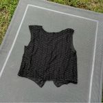 Vintage silk beaded black vest by ceecee size large gold retro 90s‎ fall winter Photo 7