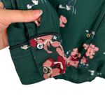 Massimo Dutti  Green Floral Blouse 6 Business Casual Photo 2