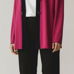 Misook Cardigan Size Medium Pink Black Long Sleeve Open Front Workwear Office Photo 0