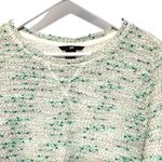H&M  green cream speckled sweater small Photo 2