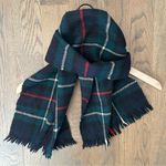 Johnston's of Elgin Mackenzie Tartan Plaid Wool Scarf Green, Black, Red, White Green Photo 0