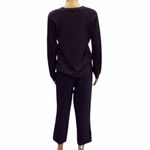 Vintage Koret Wool Blend Purple Cardigan and Pants Set Petite 4 Size 4P Photo 5