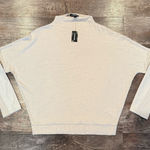 EXPRESS NWT Cream Colored Lightweight Dolman Sweater With Faux Leather Small Photo 0